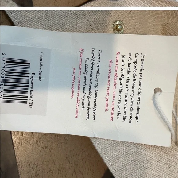 【RARE FIND】 Sezane NWT bag green stripe - Picture 8 of 16